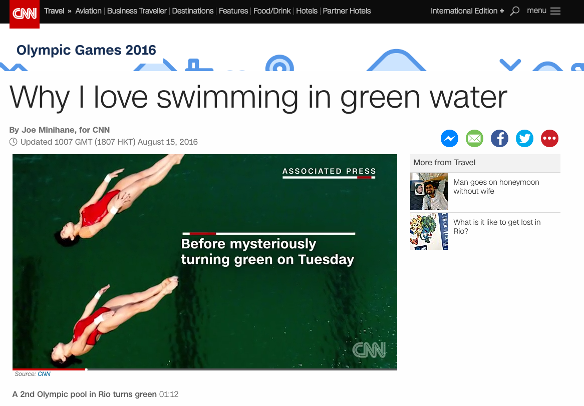 CNN Travel - Why I love swimming in green water
