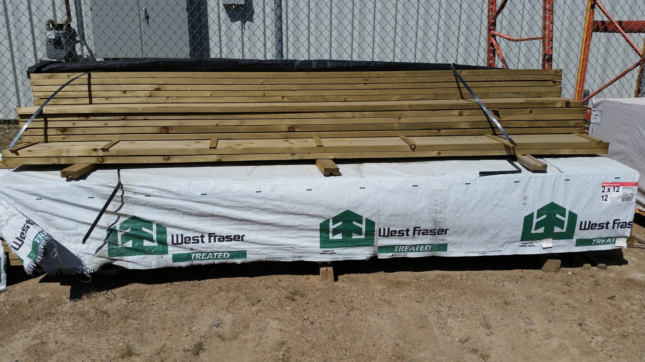 Treated 2x12/2x4 for W&D Bucks; 2x8 for Sill Plate