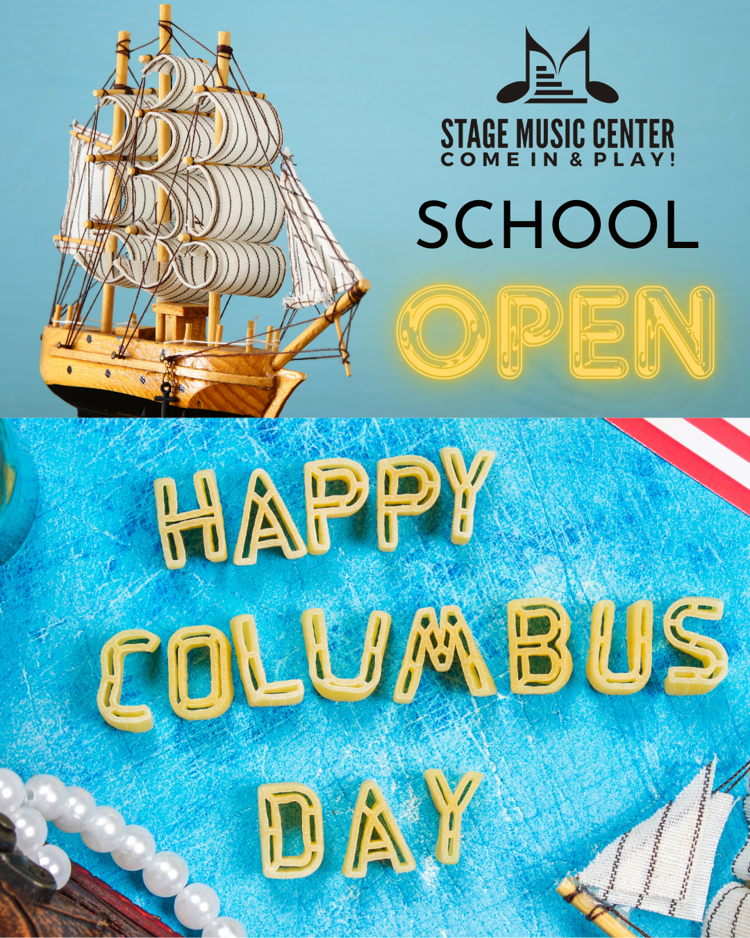 School is OPEN on Columbus Day / Indigenous Peoples’ Day!