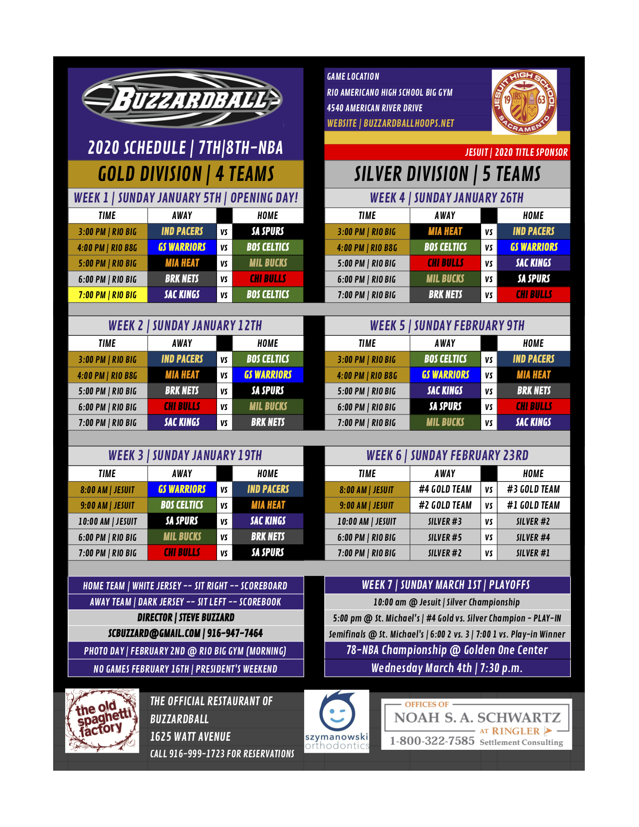 Schedule — Buzzardball Hoops