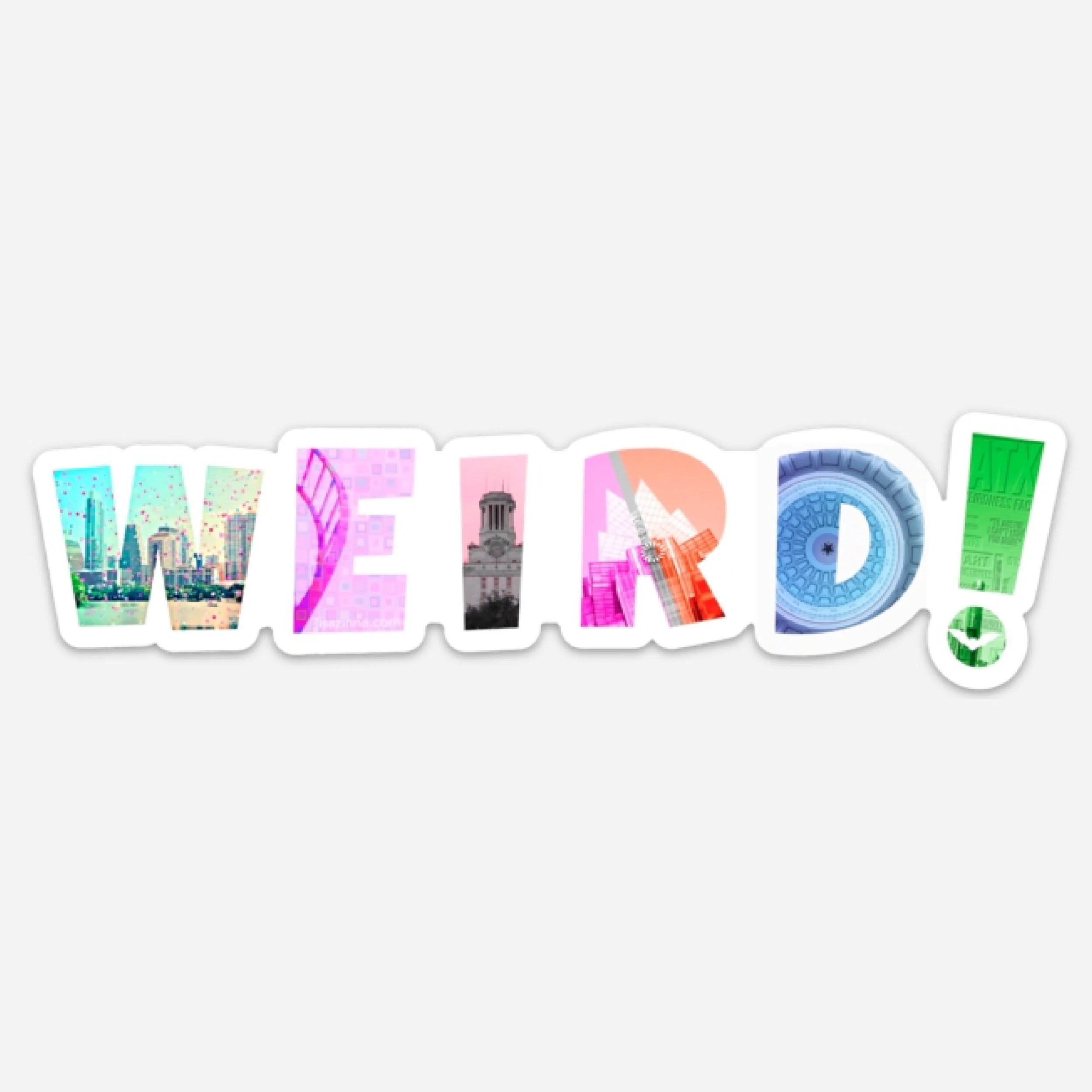 "WEIRD!" sticker