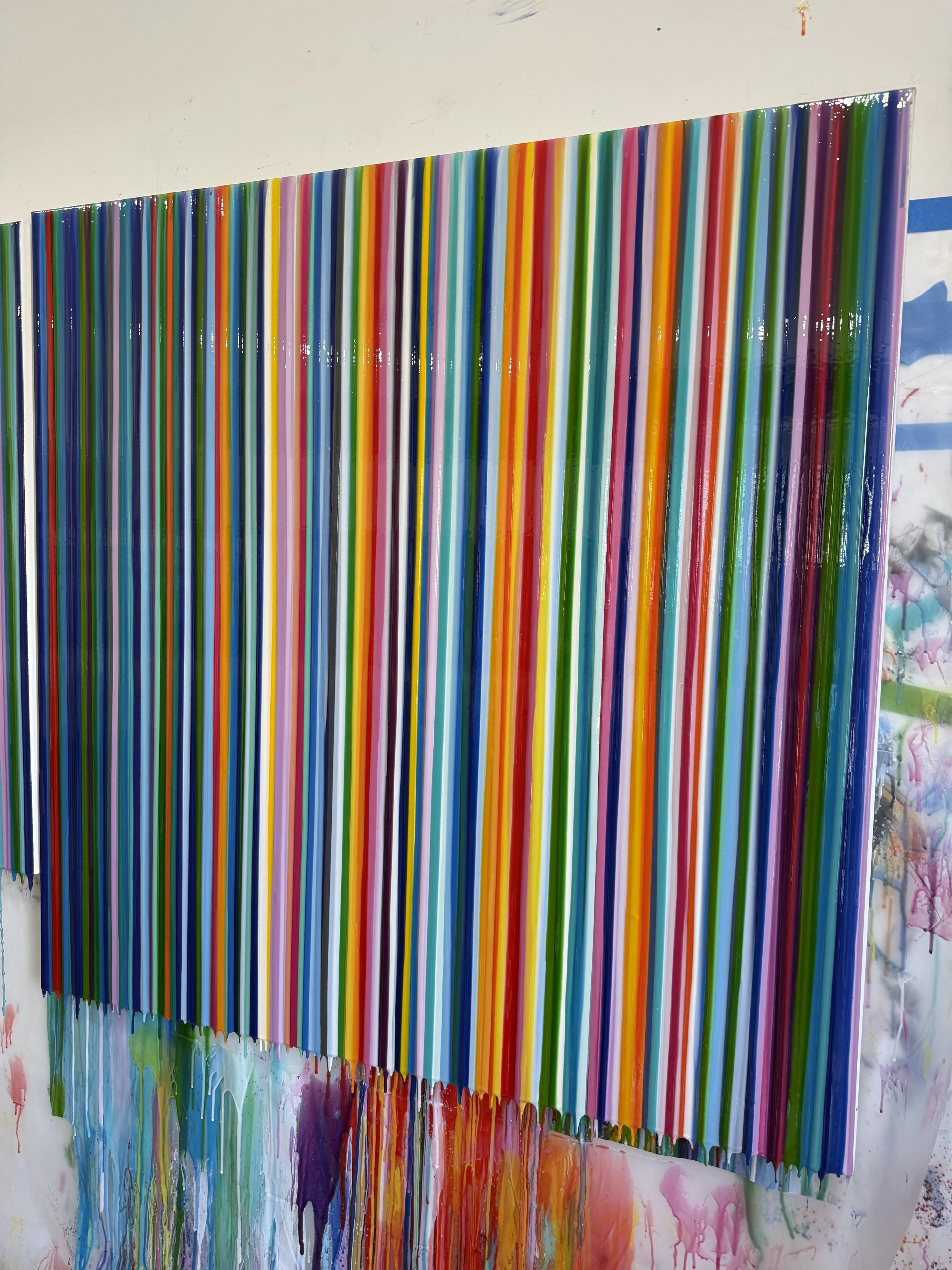 Sunshine Blues Stripes 48x48
