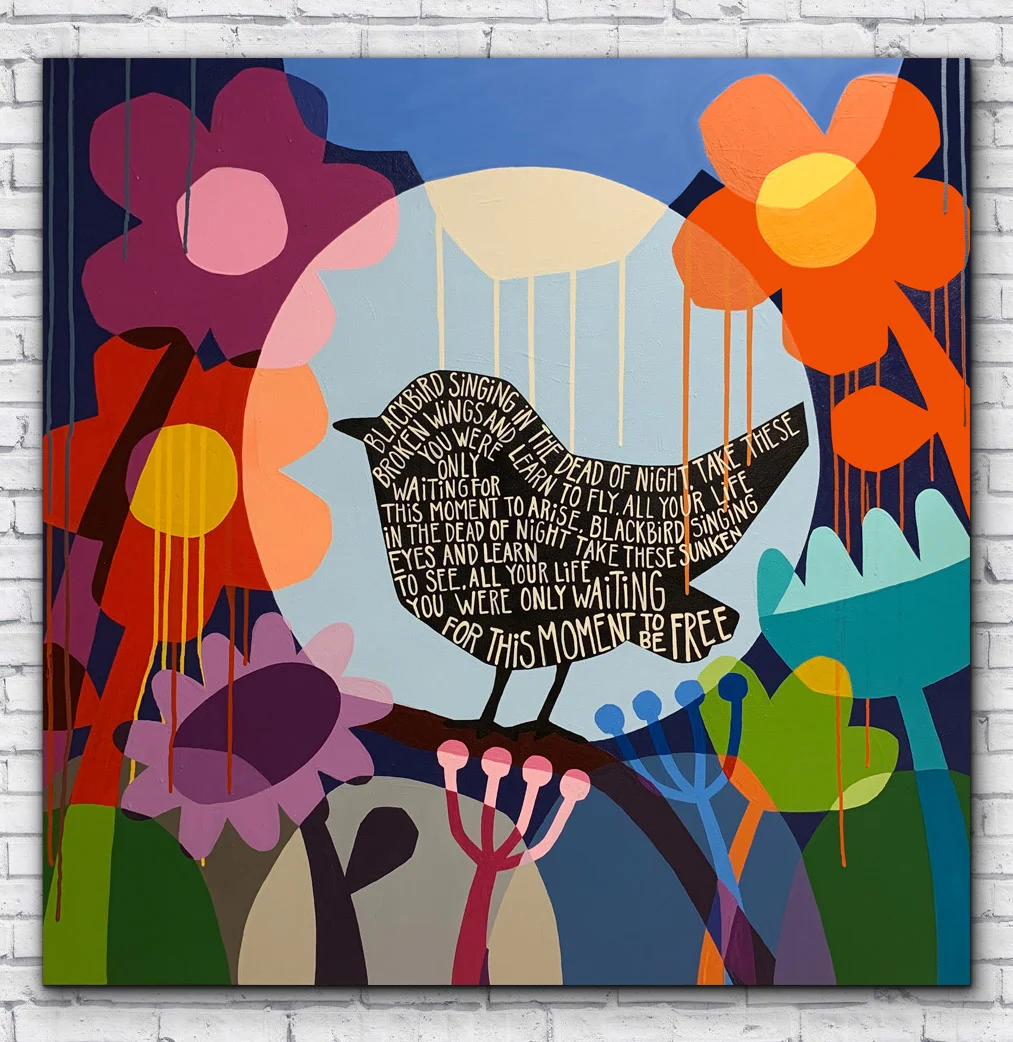 Blackbird Beatles Inspired Art