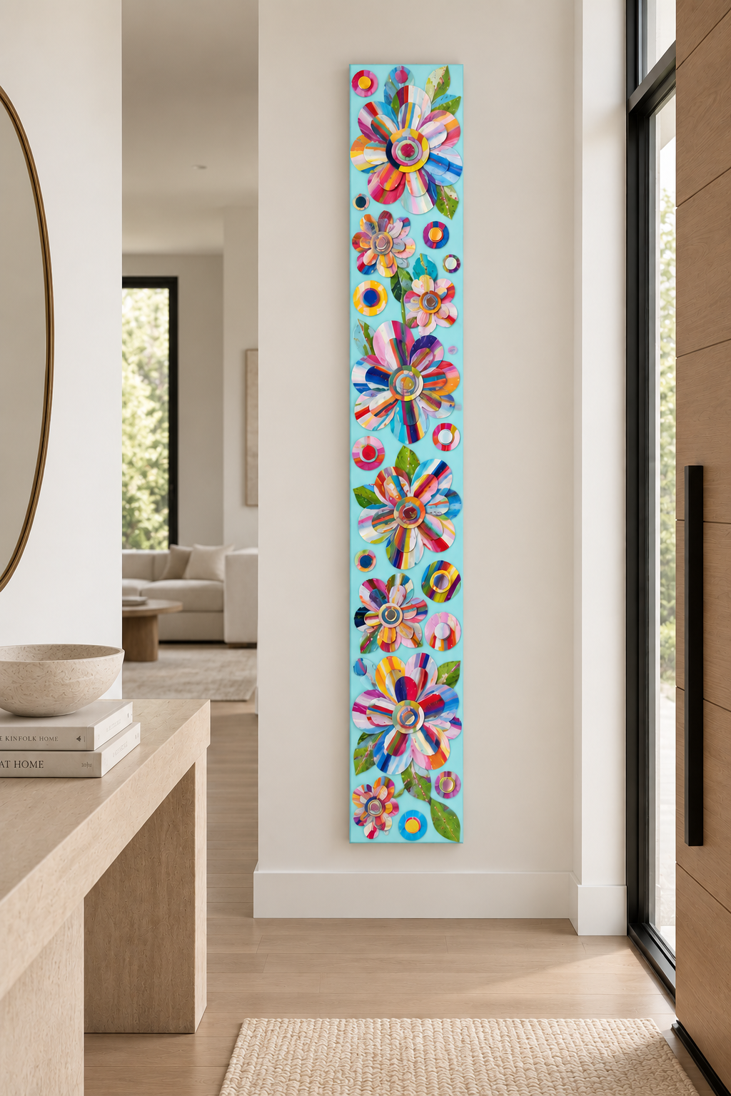 10x60 Paintchip flower in room.png