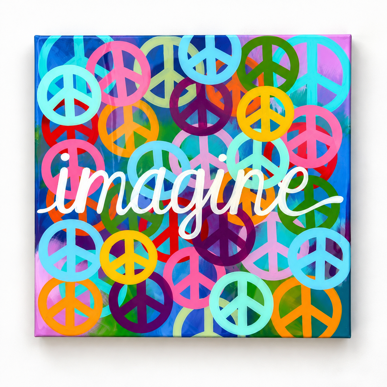 Rainbow Peace Signs with Imagine Lettering.png