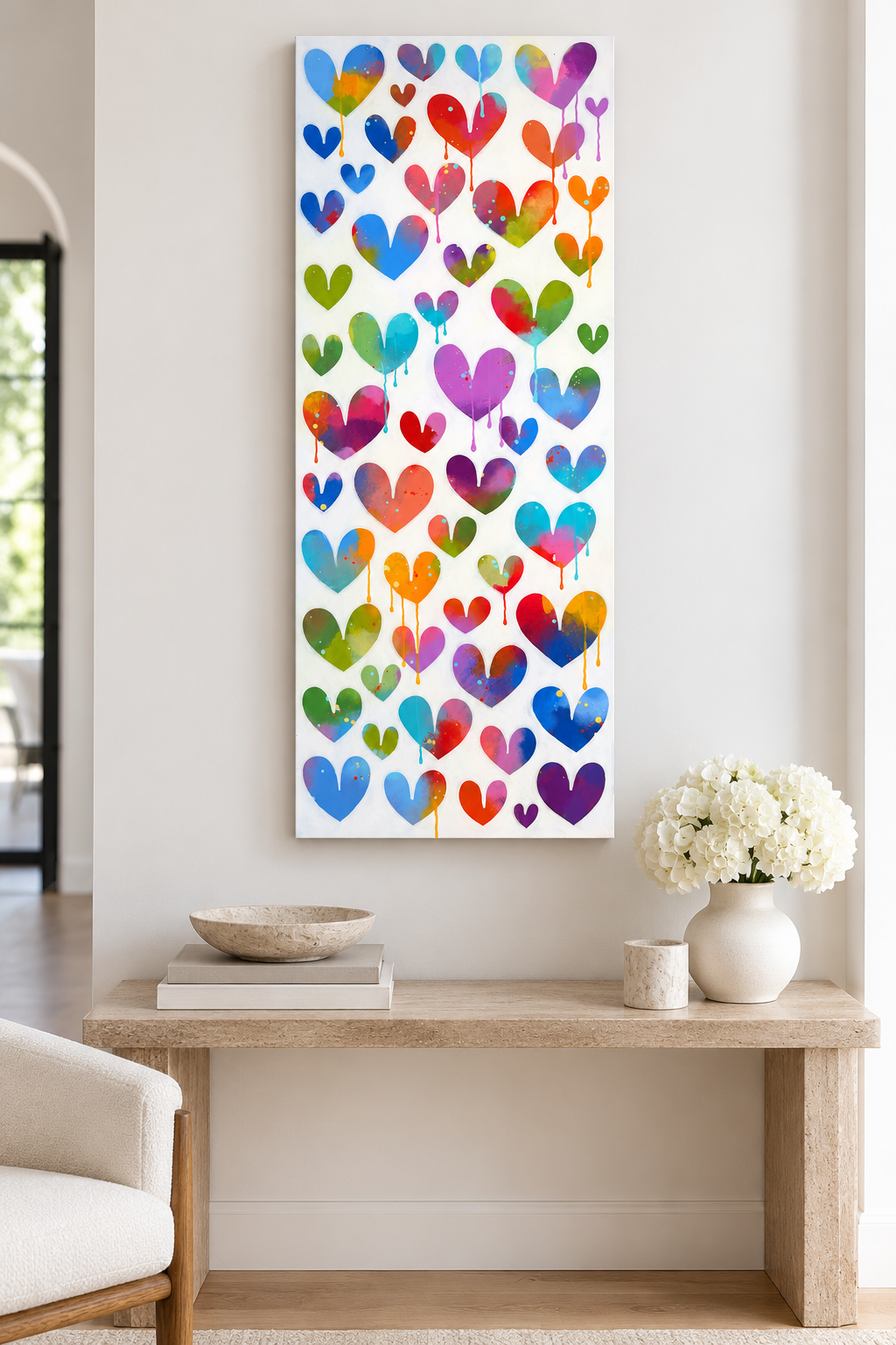 Colorful Dripping Hearts Above Console.png