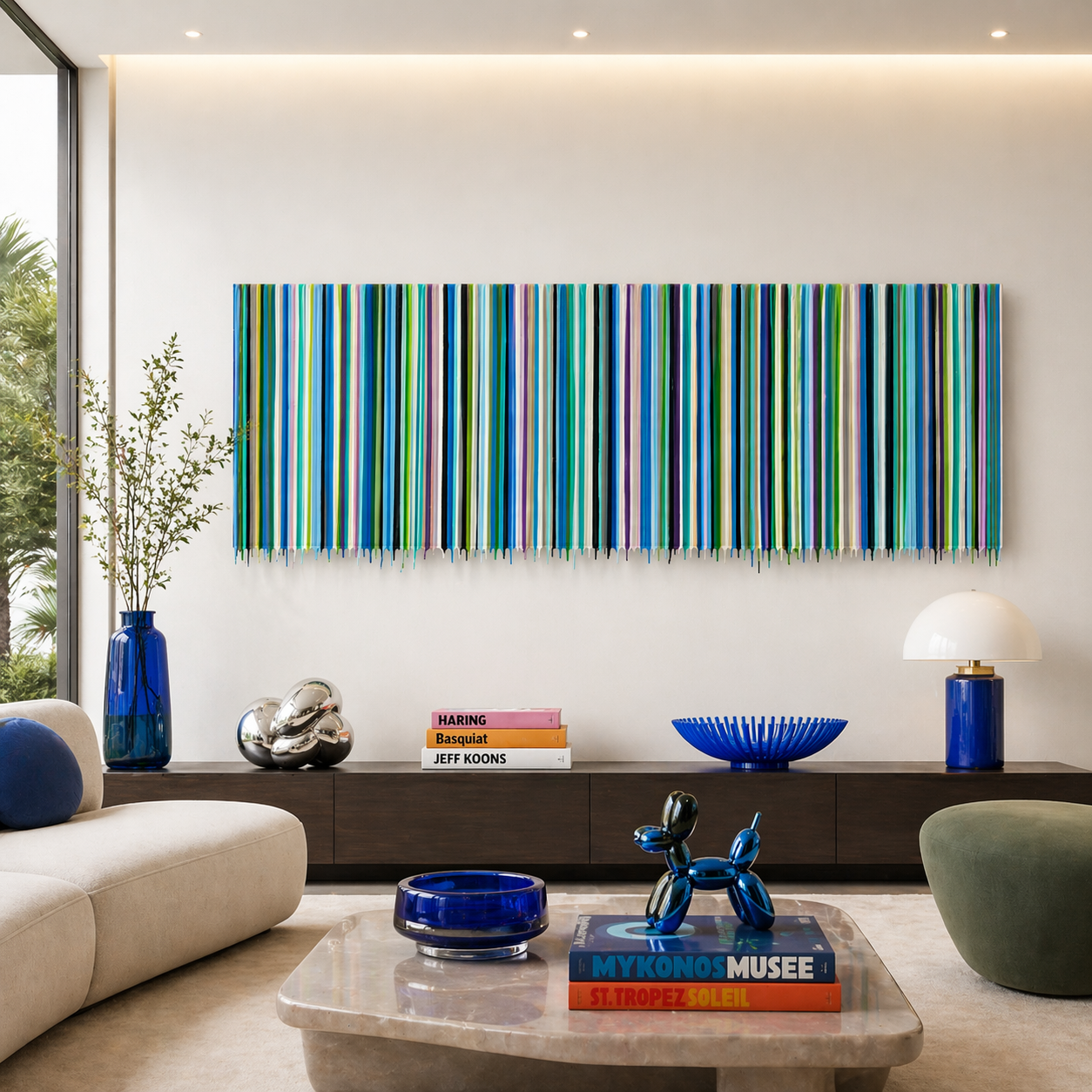 Safari Stripes Large Modern Wall Art 24x72