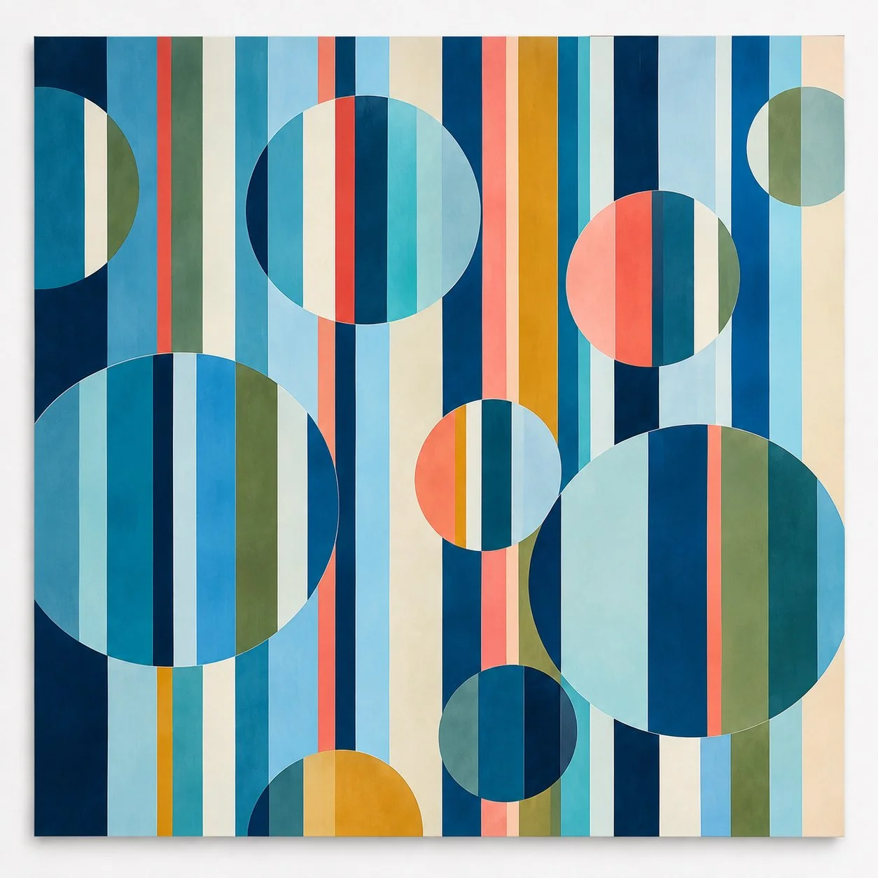 Sun lit geometric 48x48 on wall.jpg