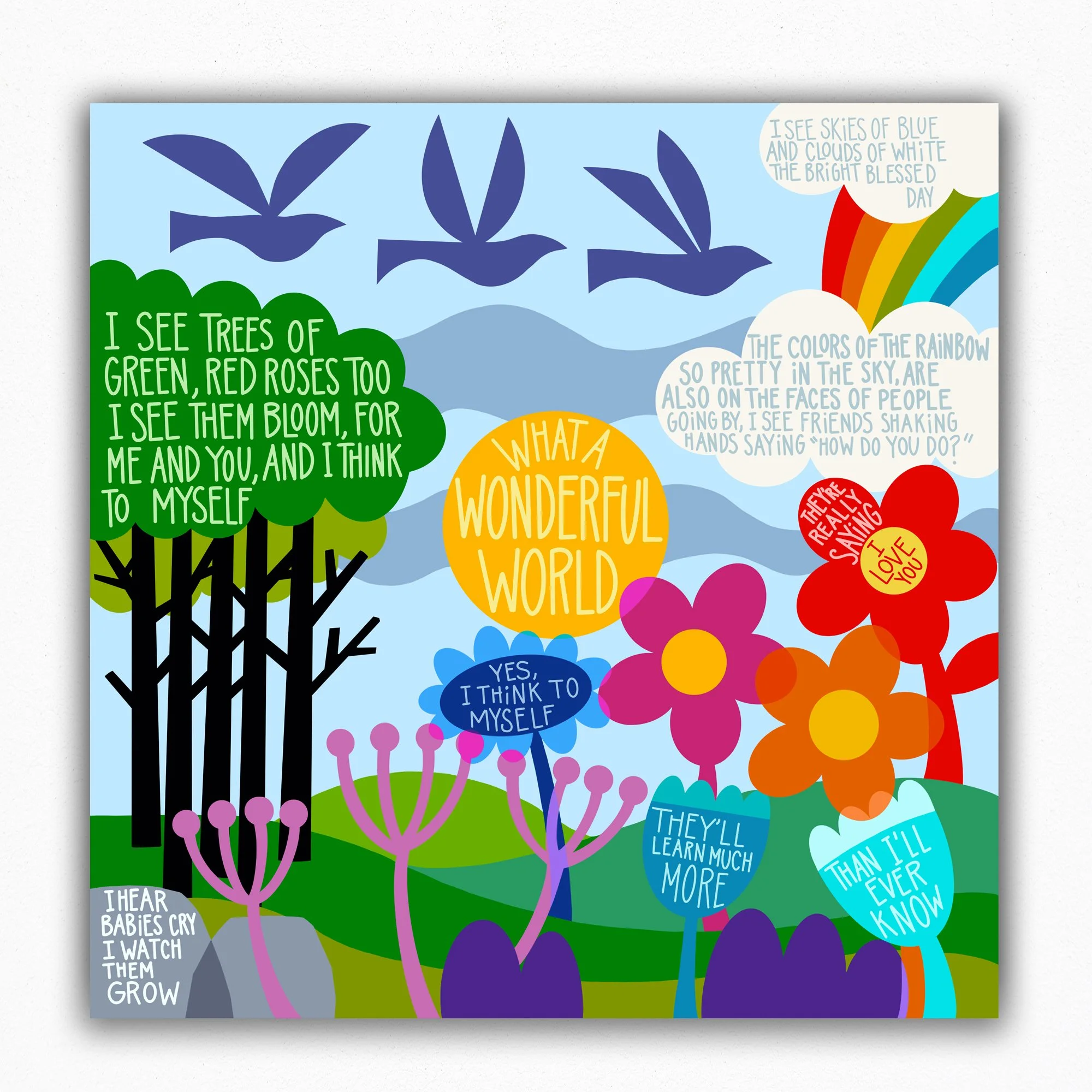 What a Wonderful World Vibrant Painting