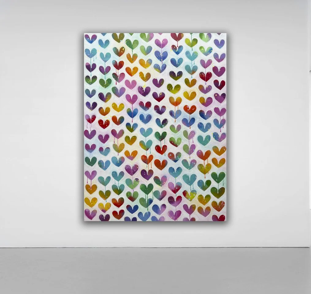 Happy hearts 36x48 original painting