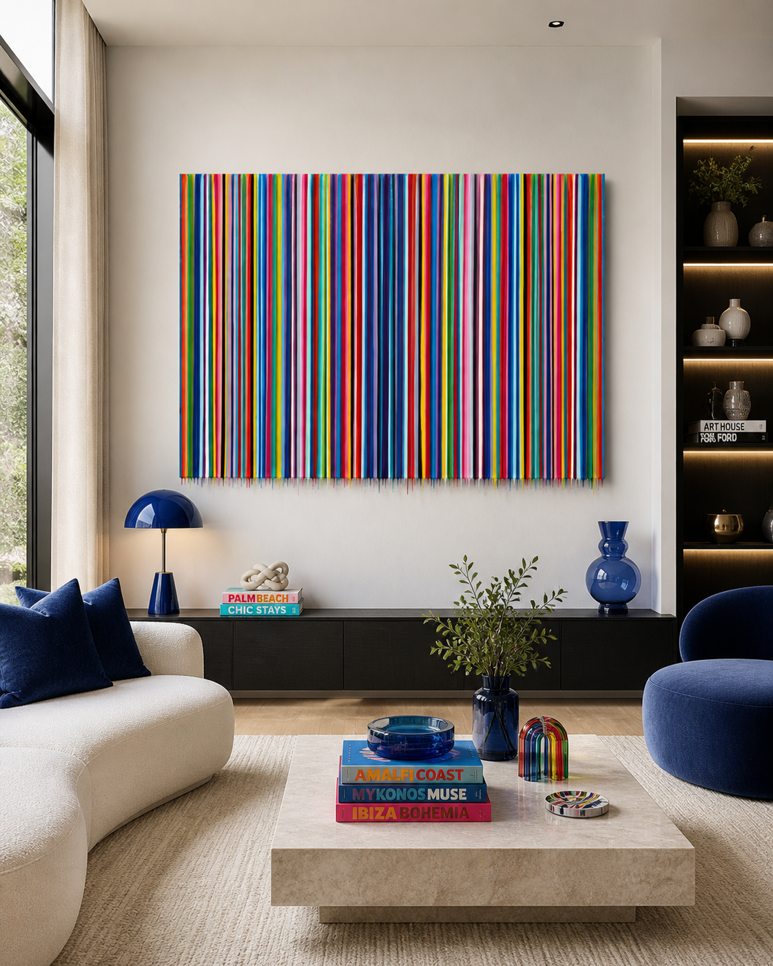 72x60 Sunset Stripes in room.png