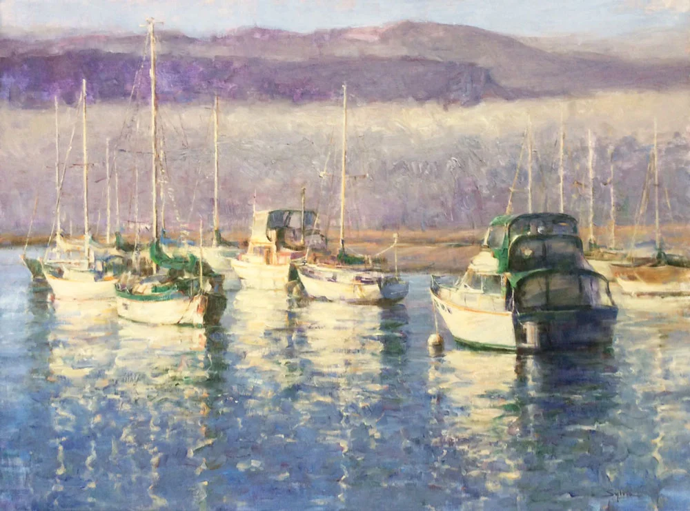 Sylvia Trybek, Boats , oil, 36" x 48"