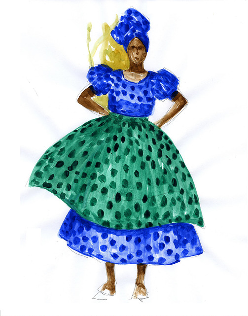 Jonathan Green, Porgy and Bess design sketch