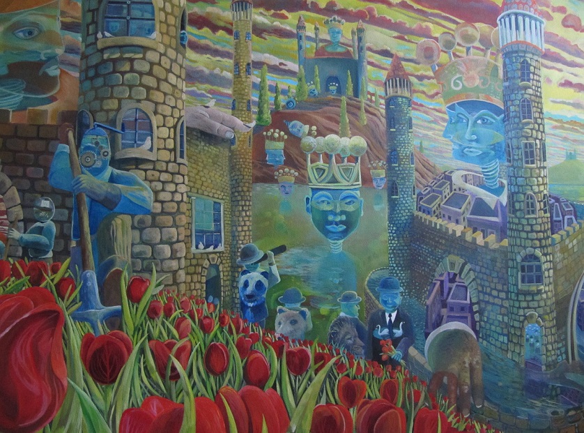 Christopher Lane, GeoPolitics, oil on canvas