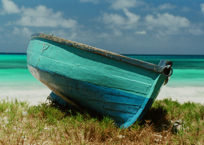 Norm Kenneally, Blue Boat , 2011, photograph, 8" x 12"