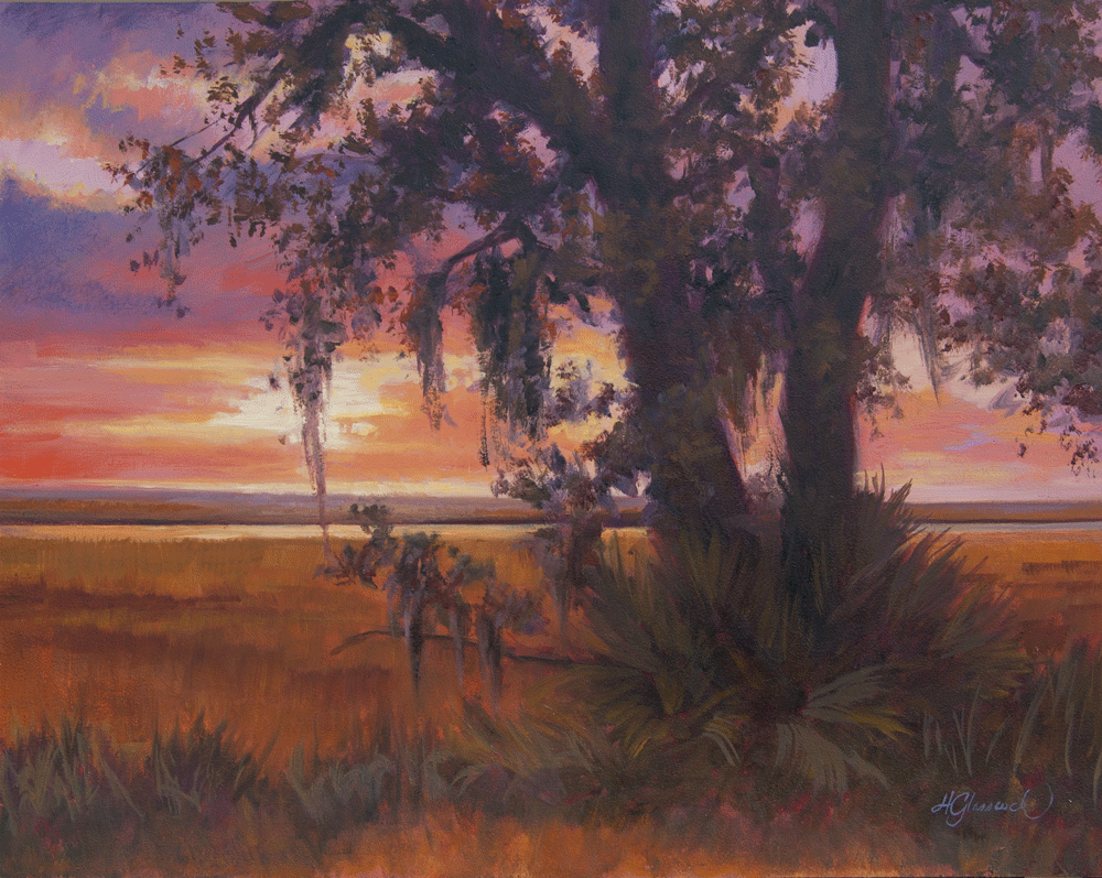 Holly Glasscock, Kiawah Colors , 2016, oil, 16" x 20"