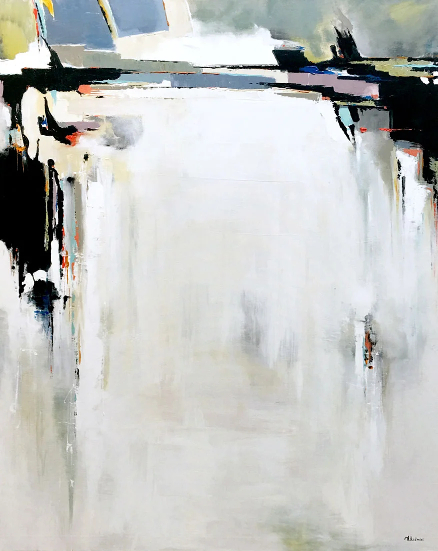 Aziz Kadmiri, Niagra, acrylic on canvas, 60” x 48”