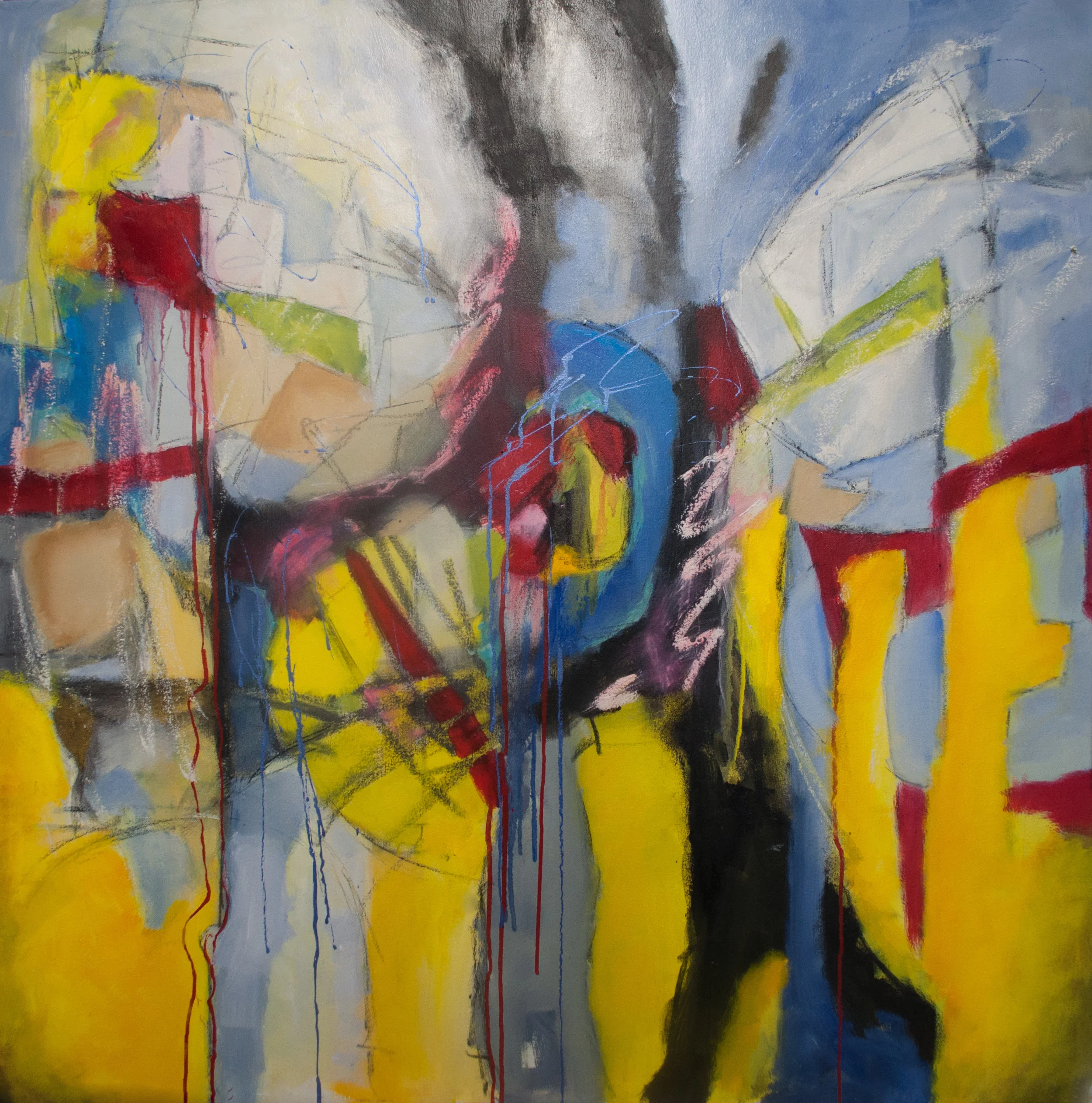 Deborah Sisco, Turning Pages , oil on canvas, 40" x 40"