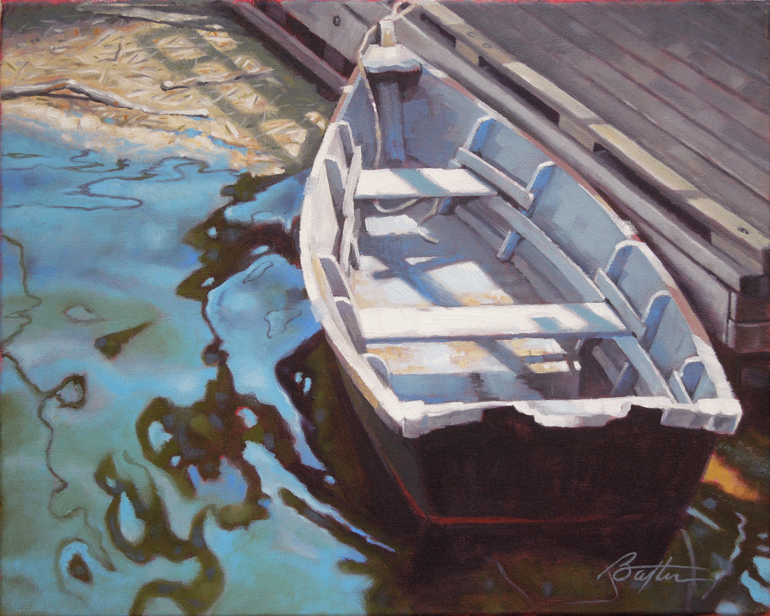 Todd Baxter, Rowboat , 2011, oil on canvas, 16” x 20”