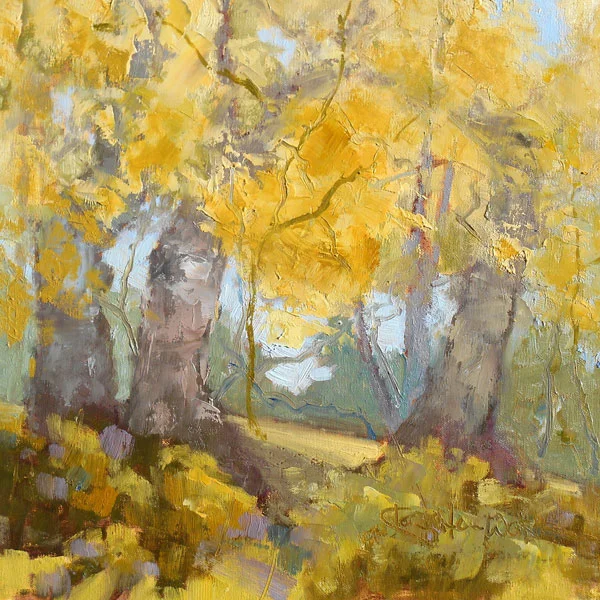 Kathleen Walsh, California Dreaming, Big Sur, 2016, plein air, oil on linen panel, 12"x12"