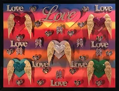 Wings of Love , 2018, Mix Medium, 40" x 52"