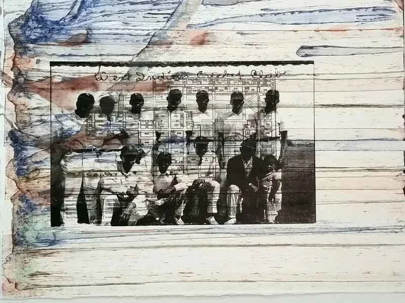 Rodney Ewing; The Hometeam , 2016; Silkscreen and dry pigment on paper; 40 x 29.5 inches; Courtesy the artist.