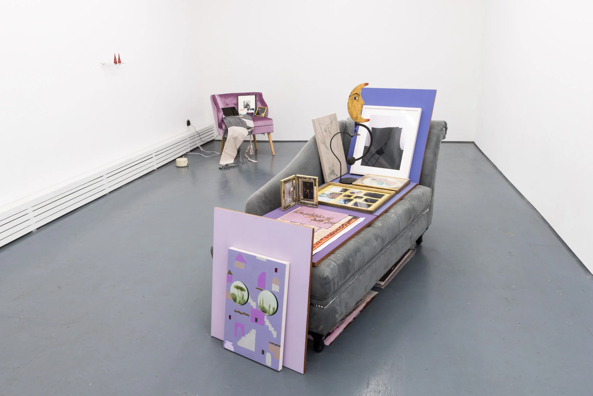 Matt Morris: Splitsville smells like irises , 2018 Tiger Strikes Asteroid, Brooklyn, NY Installation view, including works by Christopher Backs, Lise Haller Baggesen, Rashayla Marie Brown, Angela Davis Fegan, Alejandro Jiménez Flores, Lee Godie, Kelly Lloyd, James Morris, Aay Preston Myint, Alan Reid, Paul Mpagi Sepuya, and Clara Ursitti.