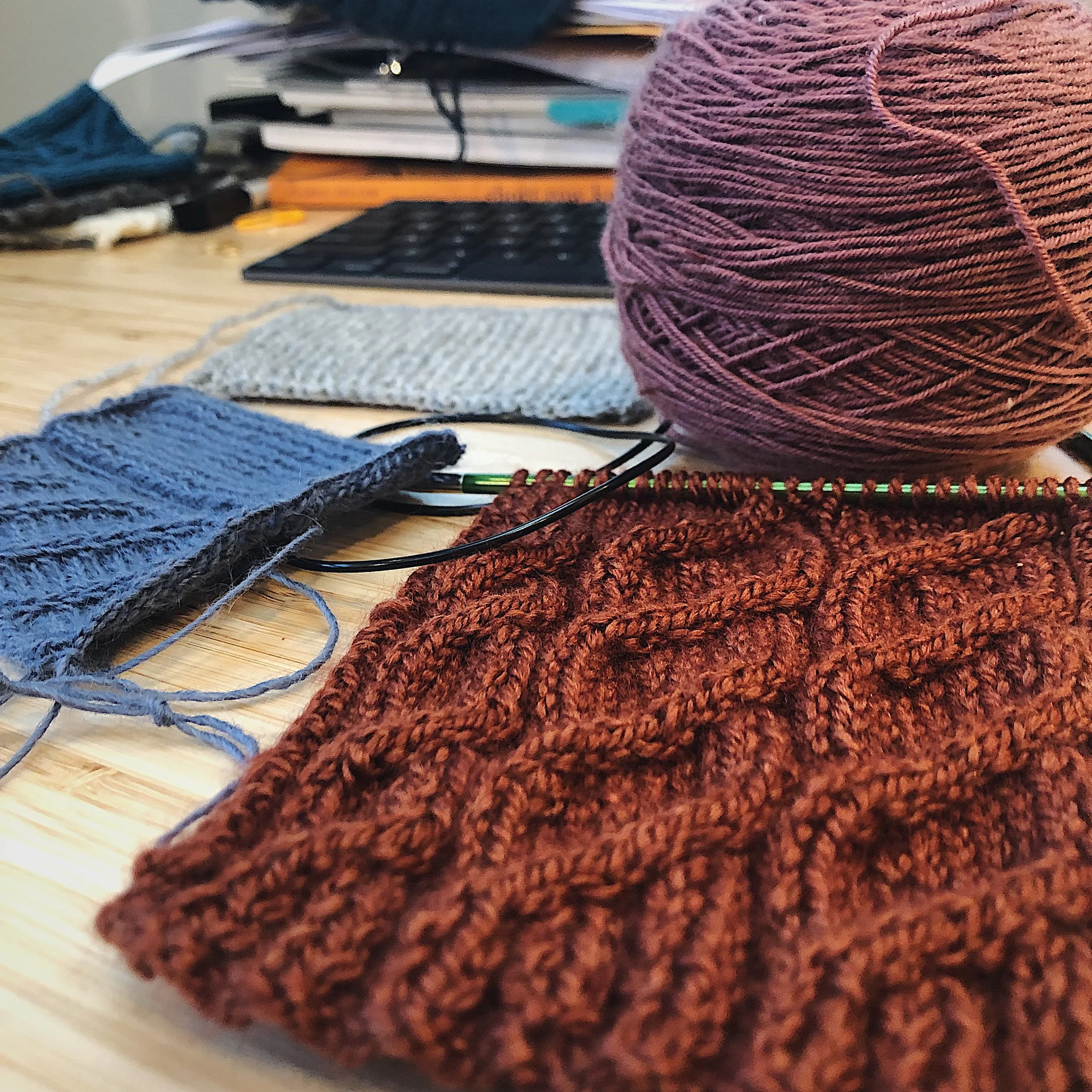 #WIPWednesday: Thoughtful Cable Seeks Perfect Yarn