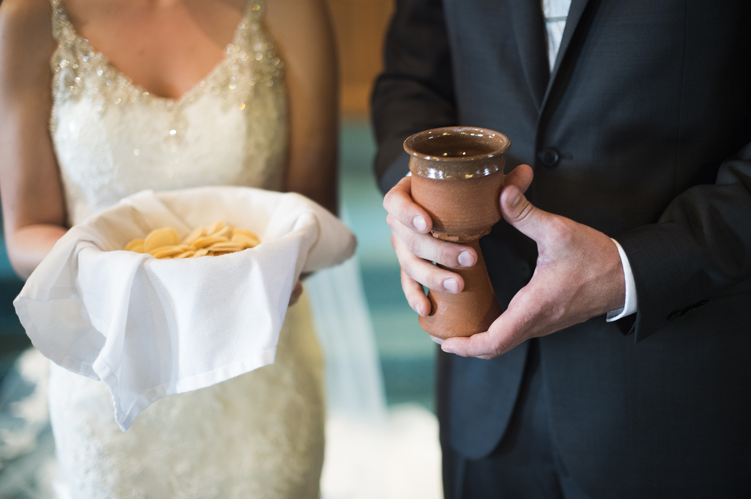 my favorite part of the whole day. The bride and groom served communion 