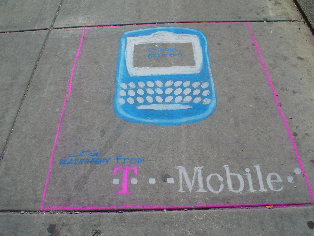 cell phone advertising ideas - chalk art