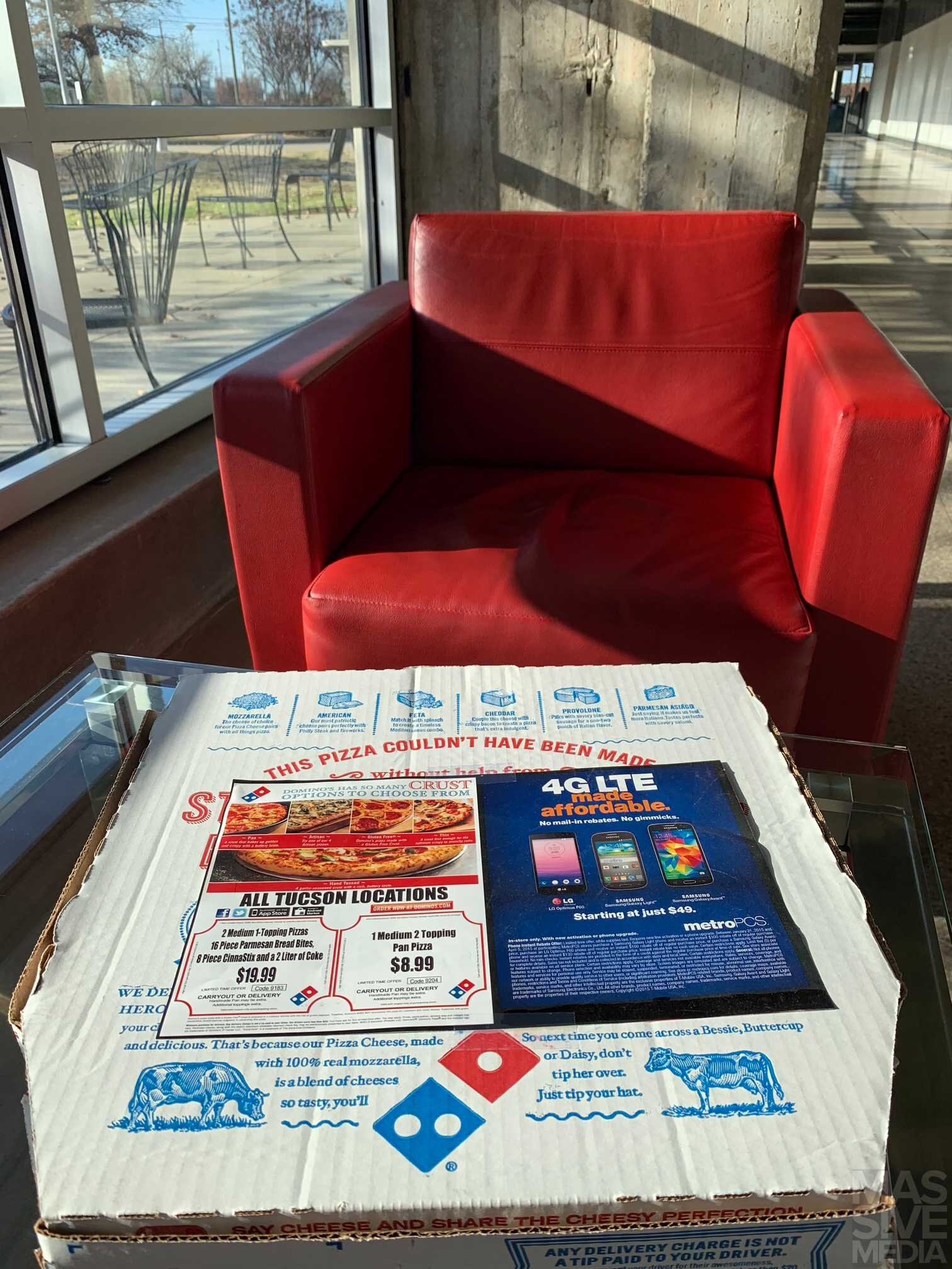 Domino's Pizza box Advertising