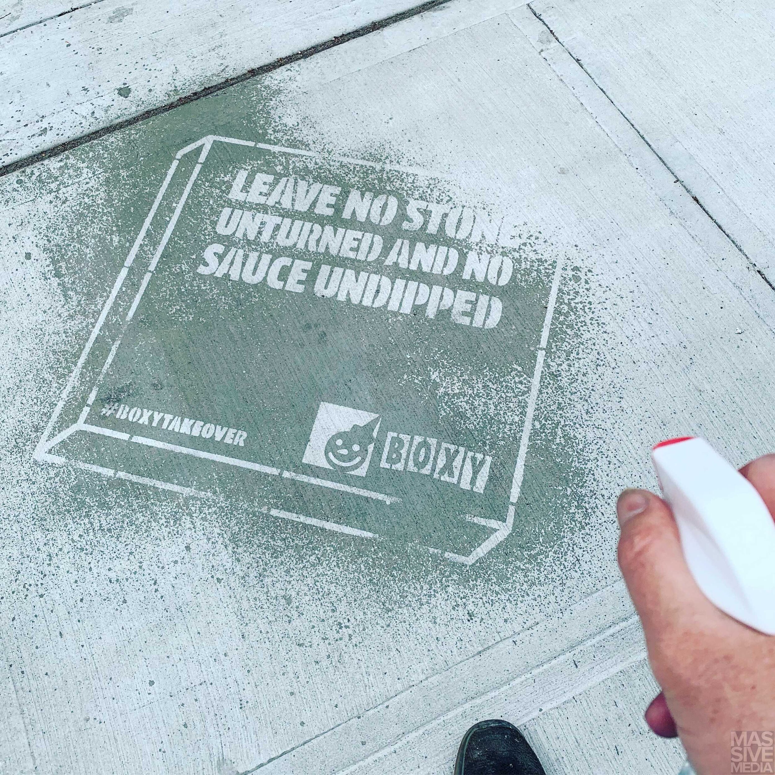 Cool Massivemedia rain ad rain activated sidewalk ad