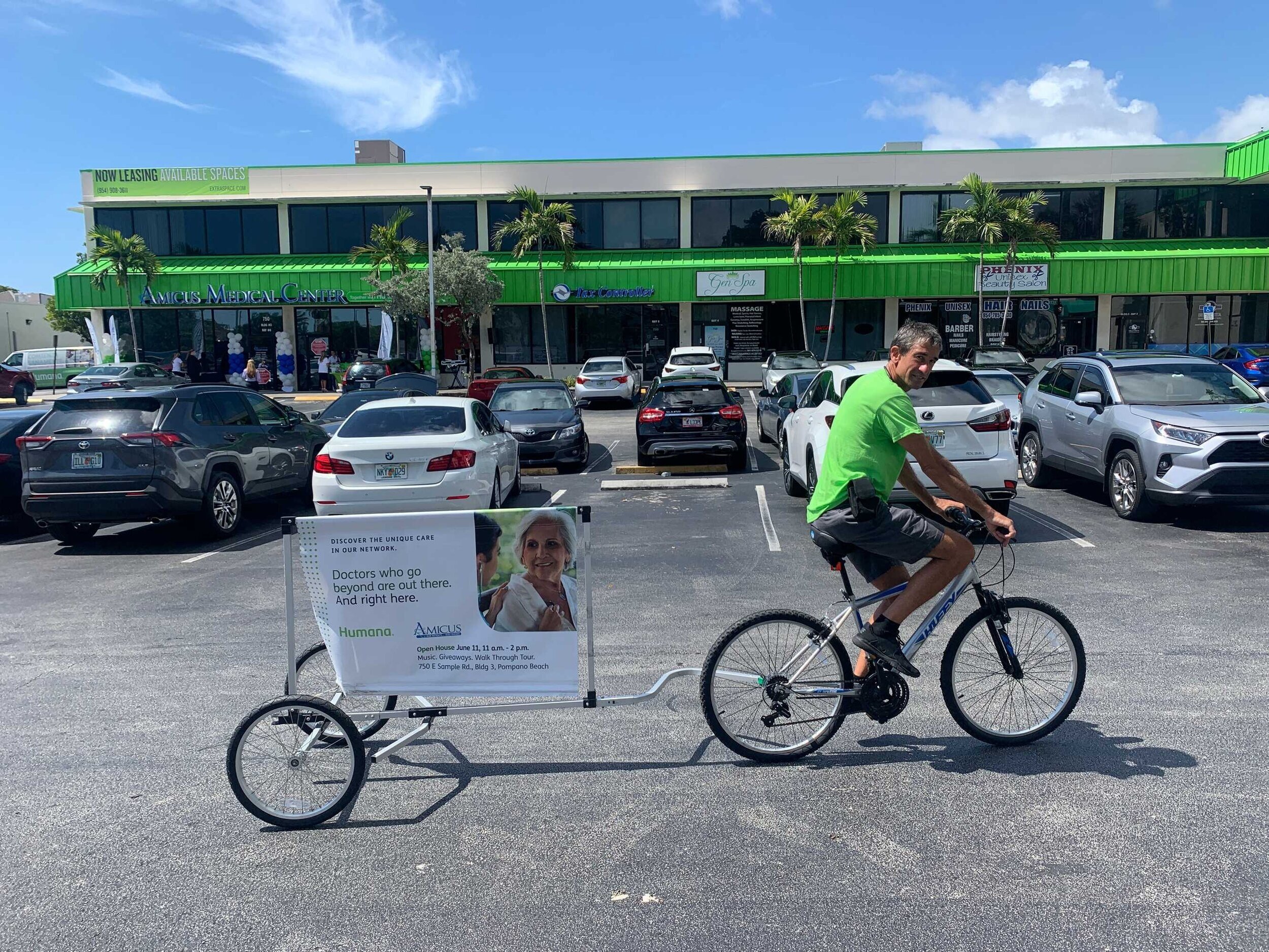Bike billboards are great for Grand Openings
