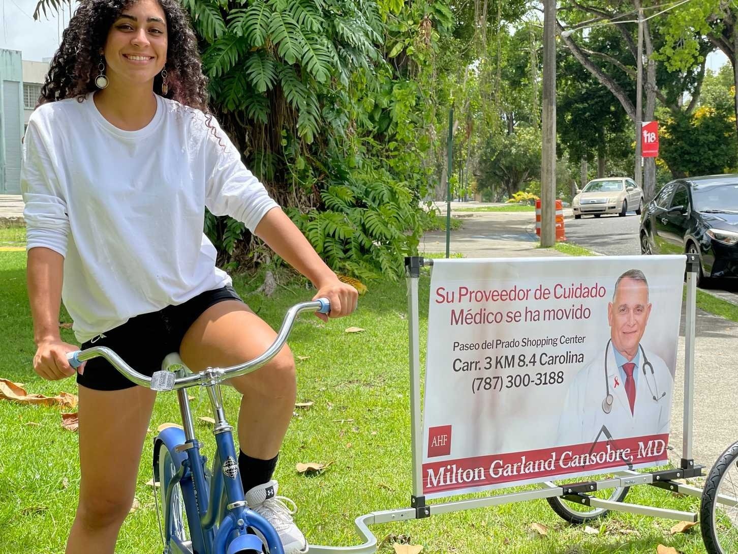 Mobile billboards Ad bikes in Puetro Rico