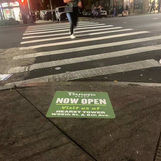 Advertising on Sidewalks in NYC