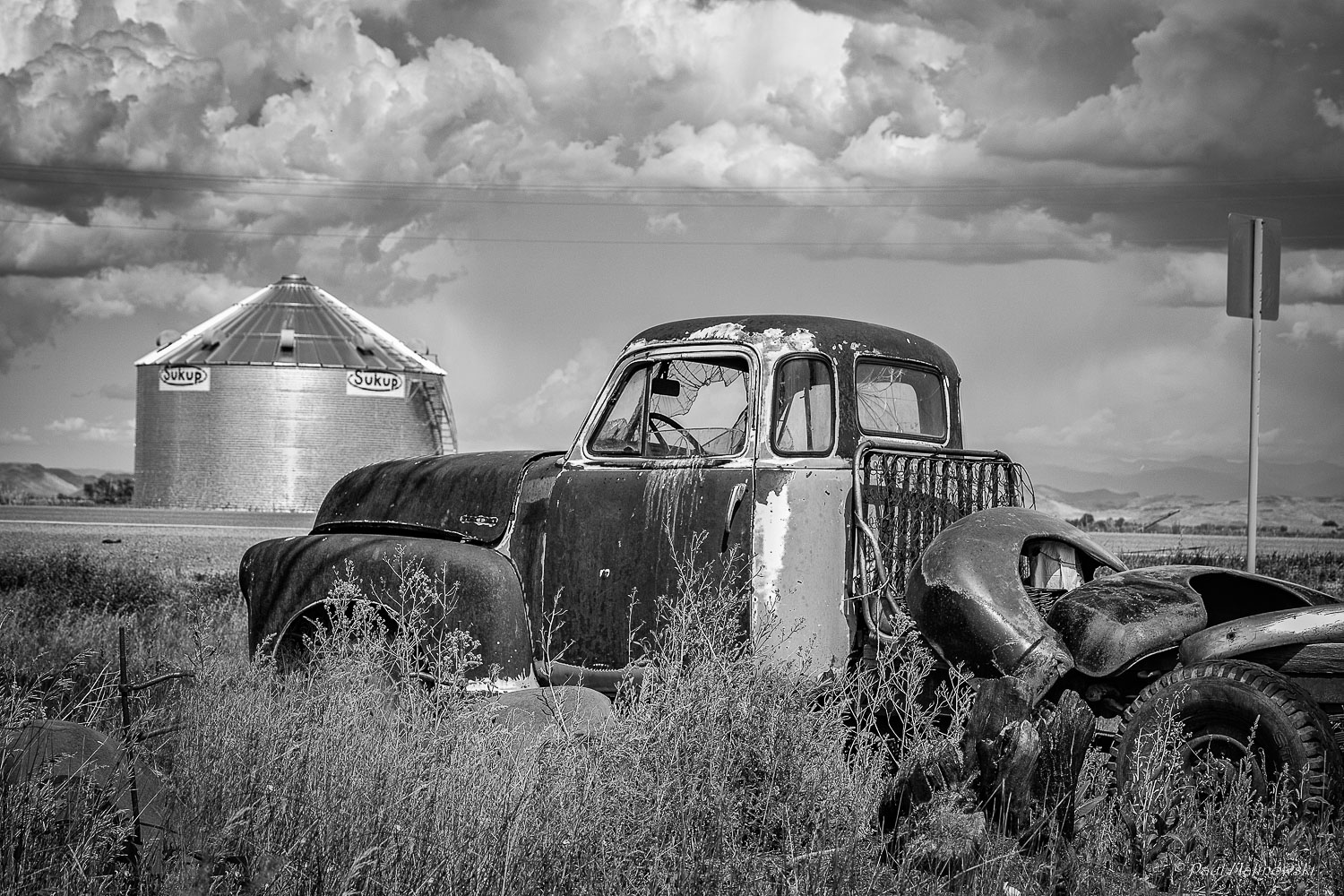 truck in field