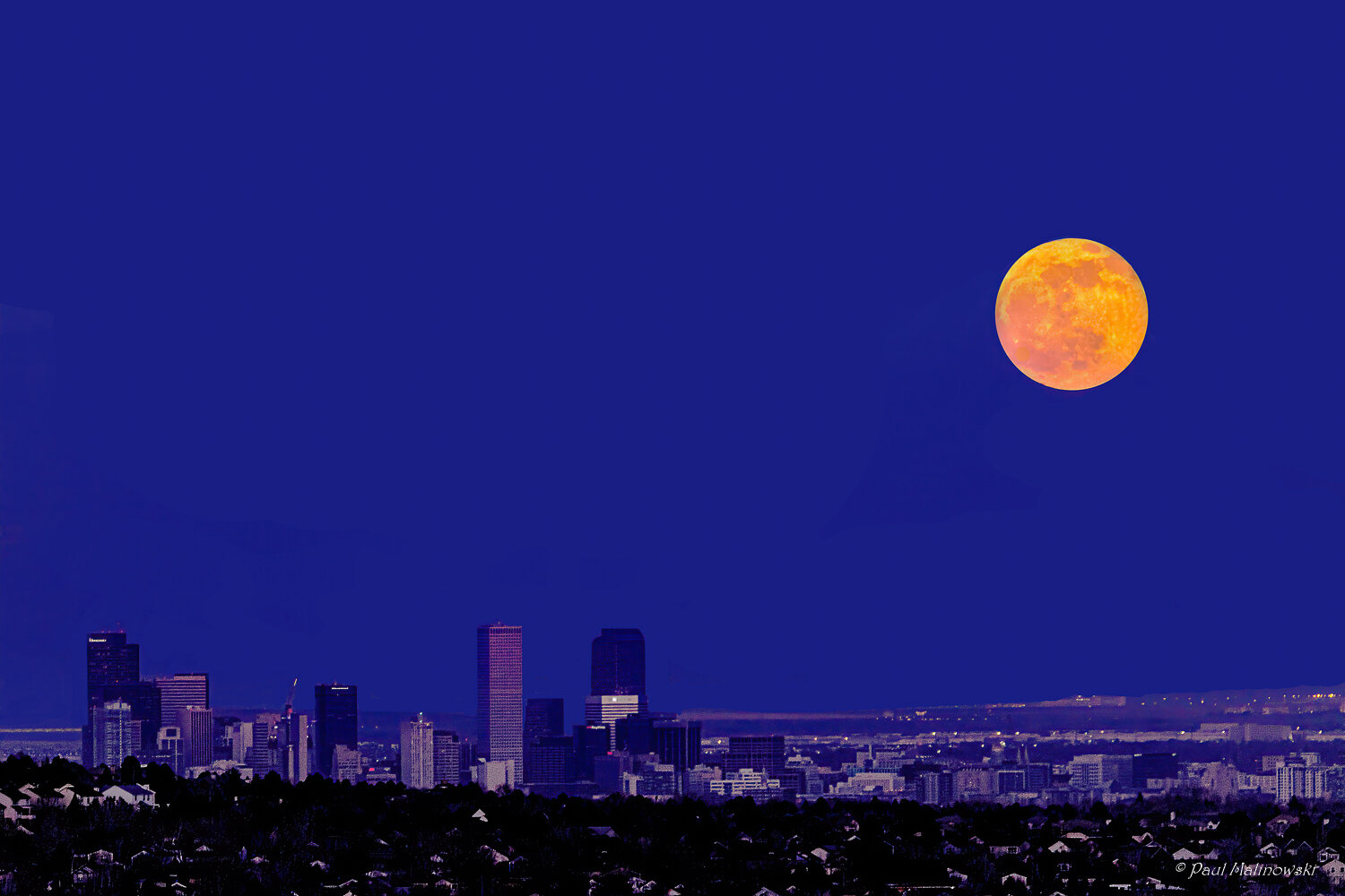 full moon over denver