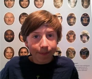 Developmental psychologist Charles Nelson and colleagues used photos of monkey faces to study how infants perceive their world. They found that infants six months and younger can recognize different monkeys as easily as different people. Science Museum of Minnesota