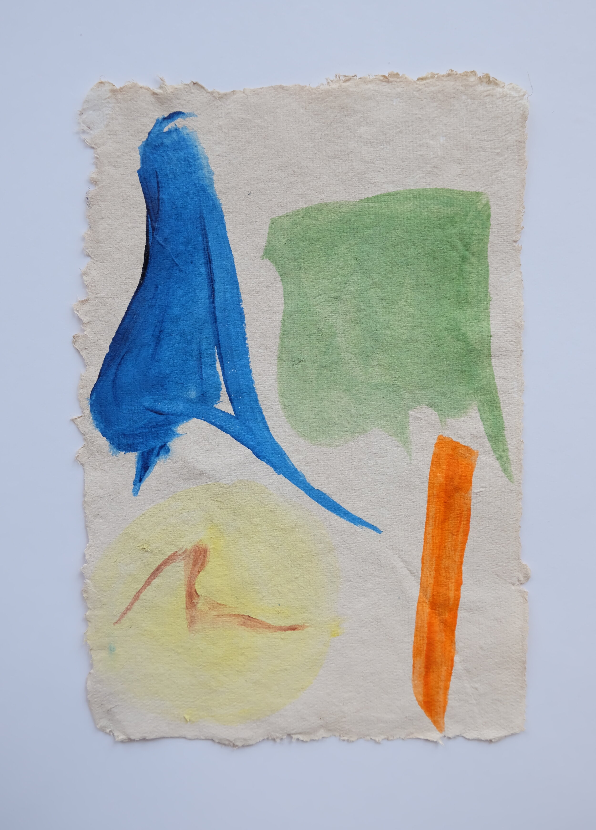  18cm x 12cm  Acrylic on handmade paper 