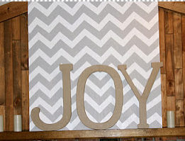 Chevron Painting for the Mantle {tutorial}