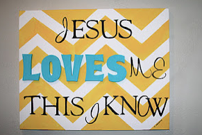 Jesus Loves Me  {canvas tutorial}