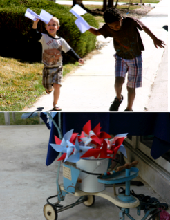 African...& American Pinwheels {tutorial}