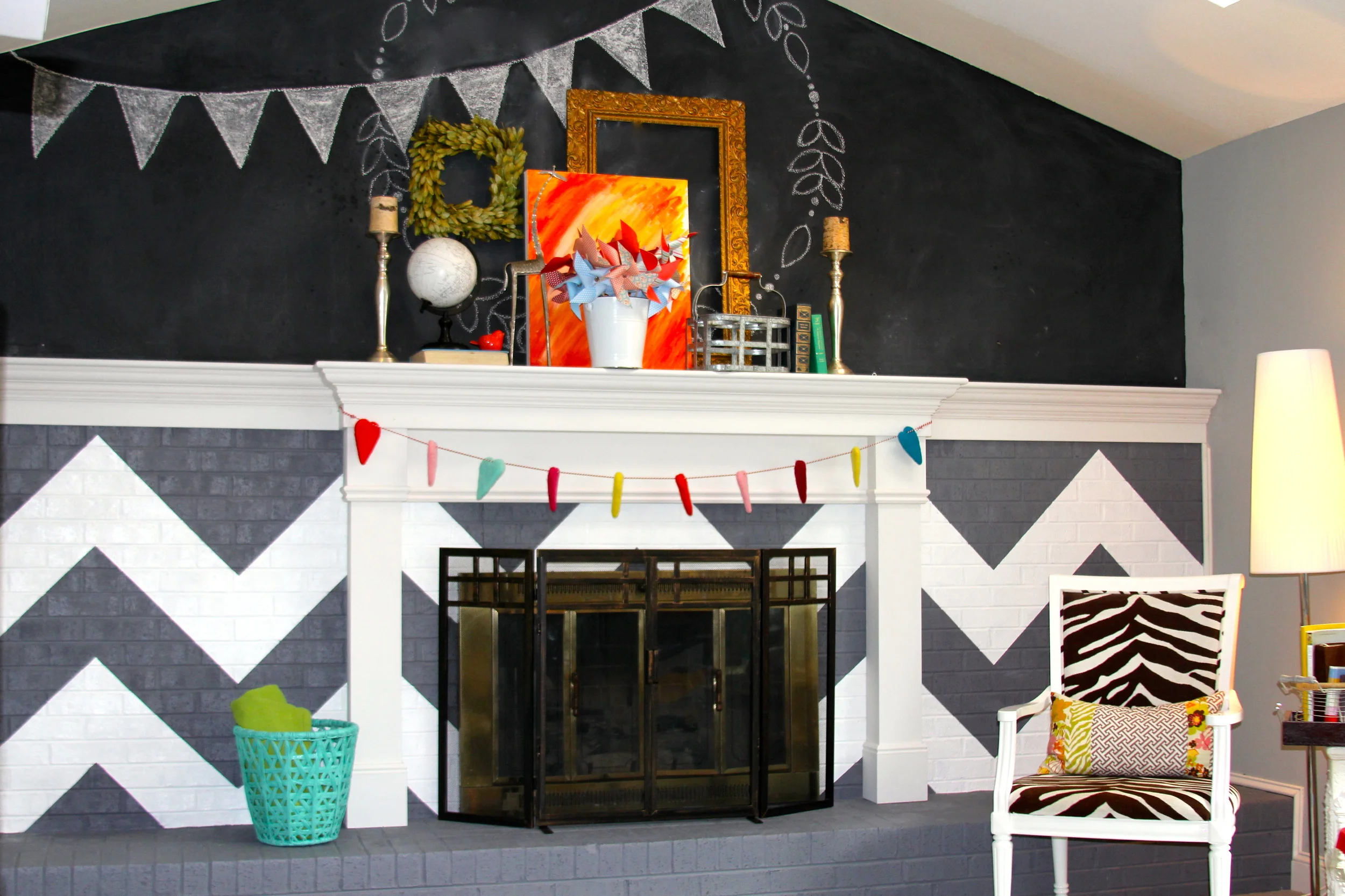 our fireplace | part 1 {chevron}