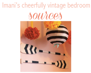 {{sources}} for imani's cheerfully vintage bedroom