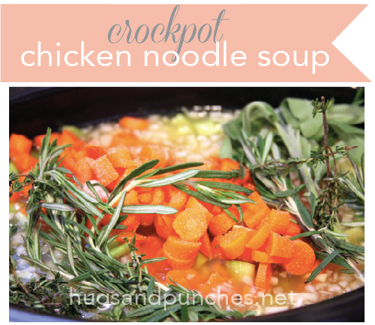 healthy chicken noodle soup {crockpot}