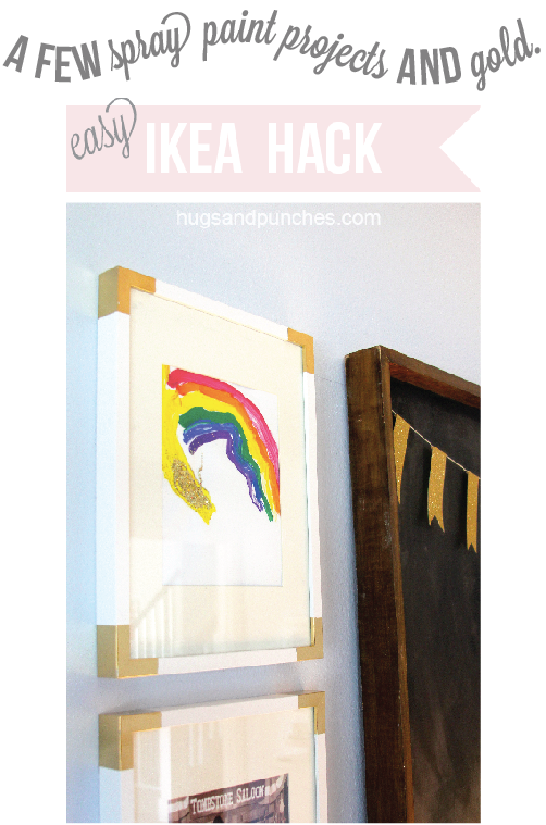 spray painting things gold...and an easy ikea hack