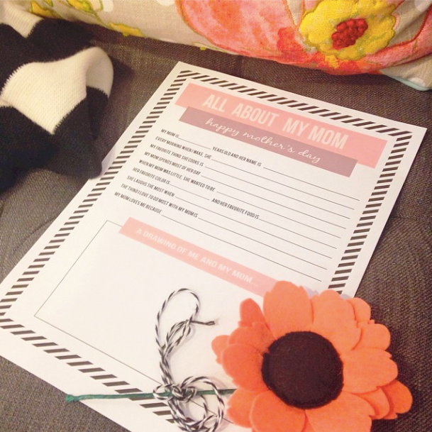 mother's day questionnaire (printable)