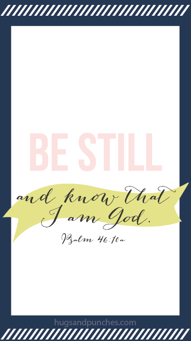 lock screen memory verse (be still)