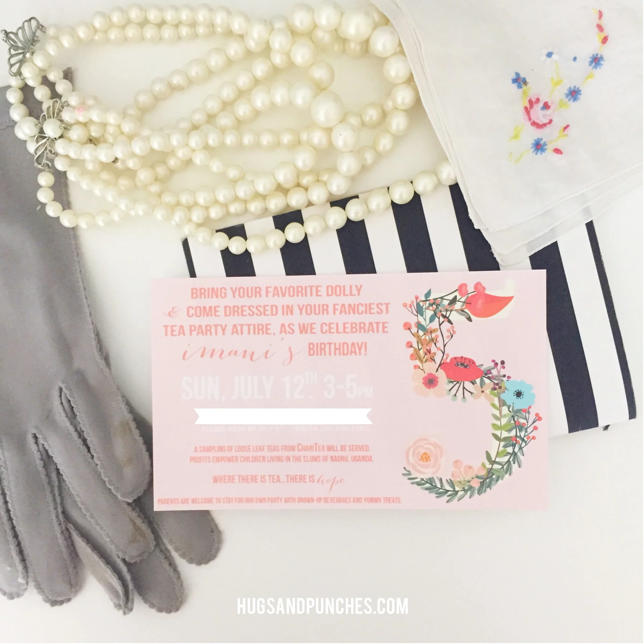 Imani's Tea Party invitations + Pinterest Inspiration