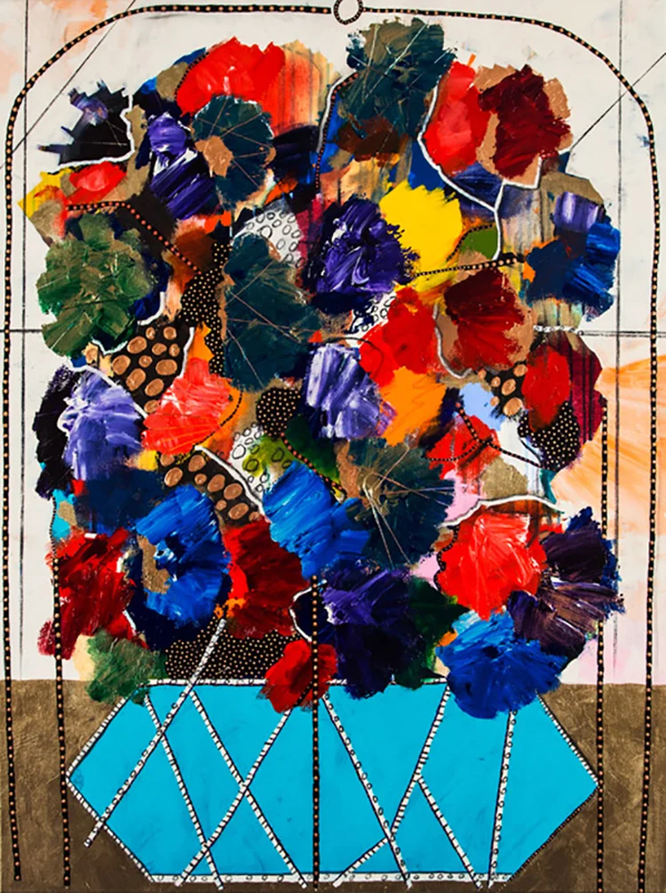 nothing inside 124 x 94 cm acrylic, oil pastel and charcoal on canvas 2014